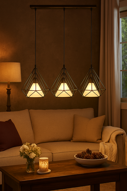 Colgante vintage triple