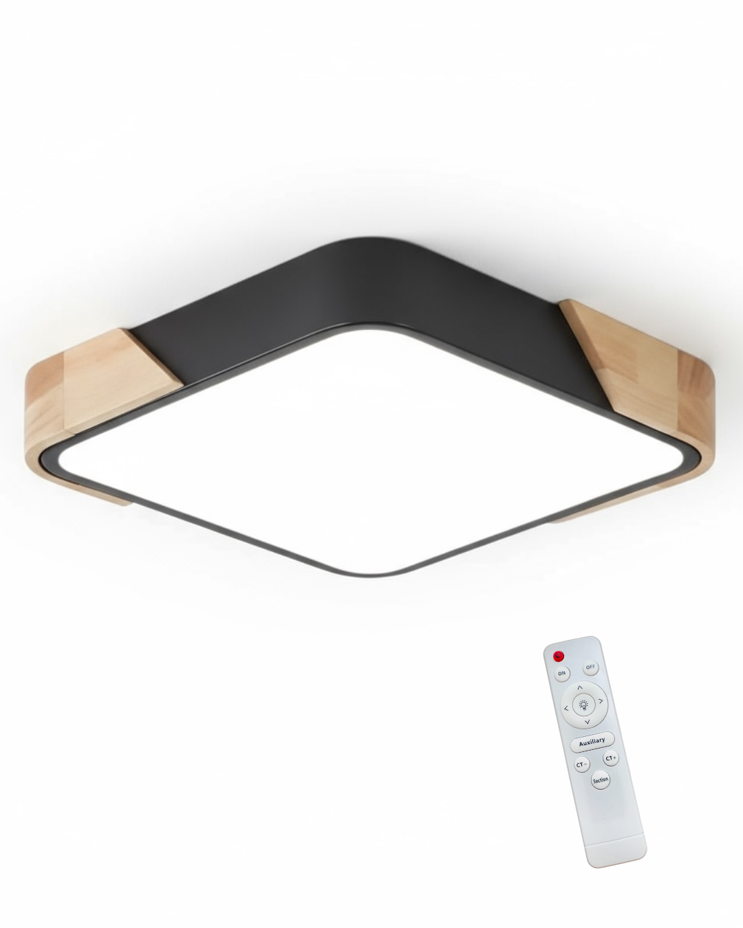 Plafon Nordico 40cm con control - Cuadrado 24w