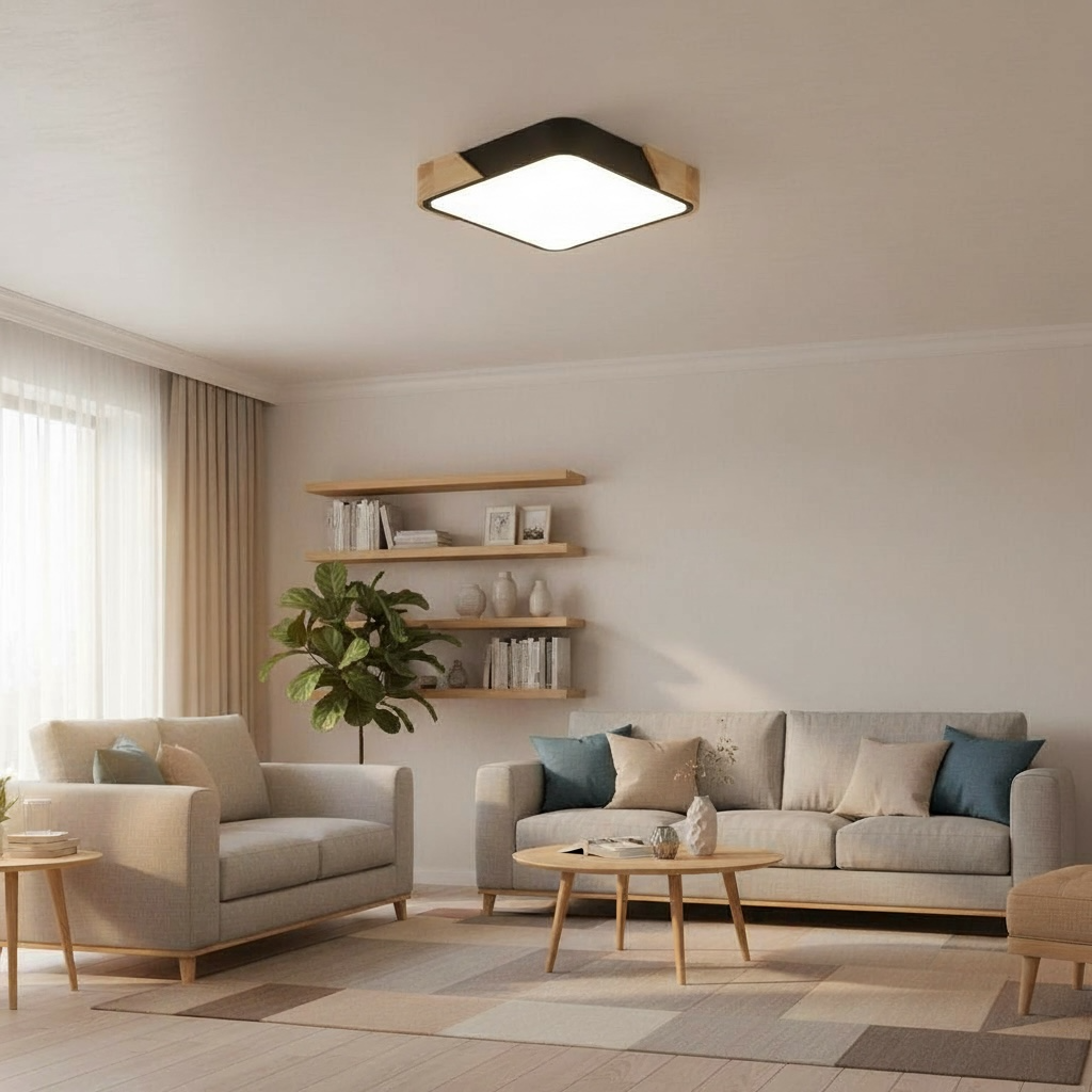 Plafon Nordico 40cm con control - Cuadrado 24w