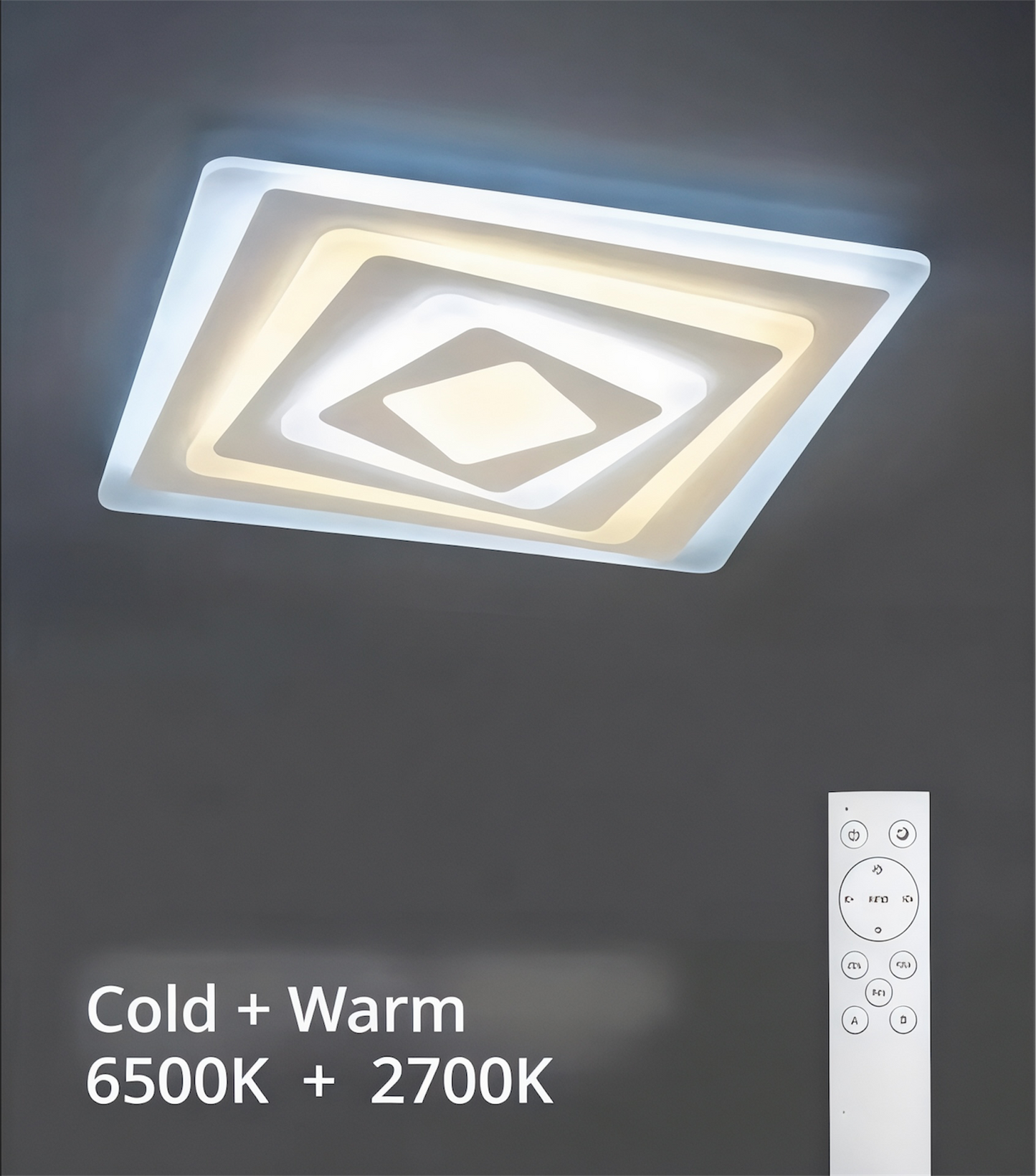Plafón LED NEXO 49x49 cm con Control Remoto