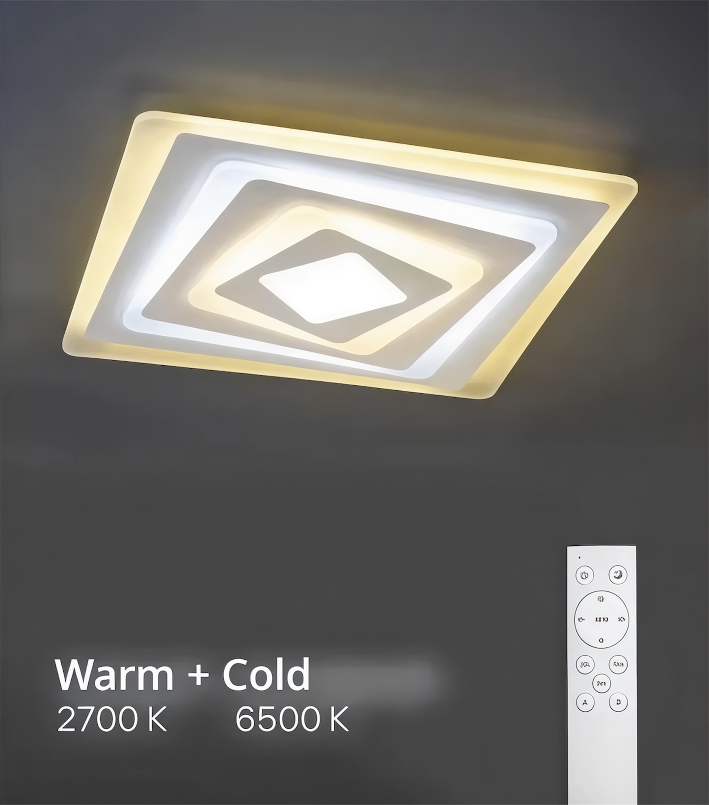 Plafón LED NEXO 49x49 cm con Control Remoto