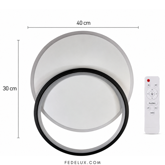 Plafón LED Orión 40 cm – con control remoto
