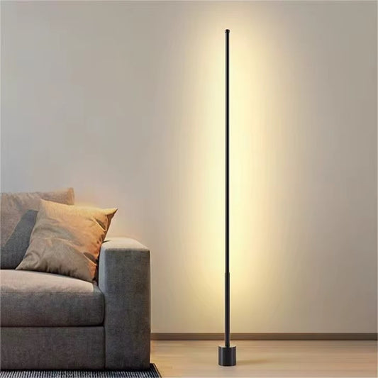 Lámpara de pie minimalista luz cálida, fría y neutra.
