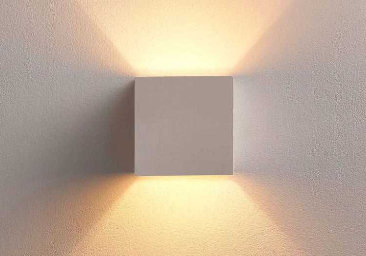 Lampara de pared cuadrado - Blanco y Negro