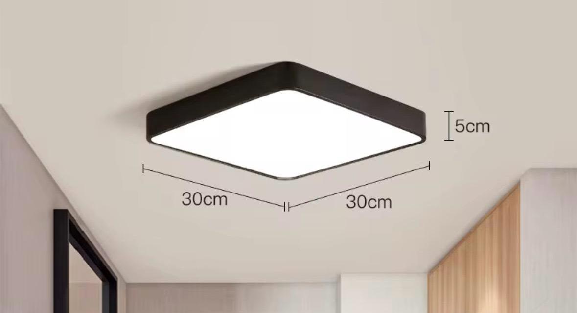 Plafon moderno cuadrado 30 cm con control remoto