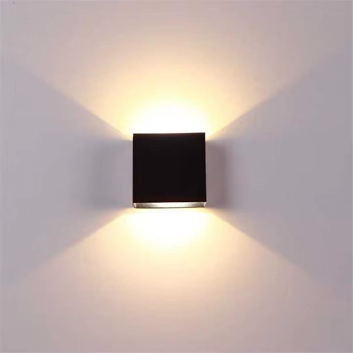 Lampara de pared cuadrado - Blanco y Negro