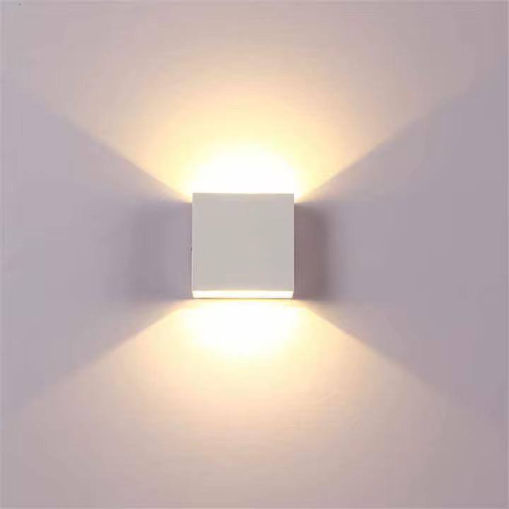 Lampara de pared cuadrado - Blanco y Negro