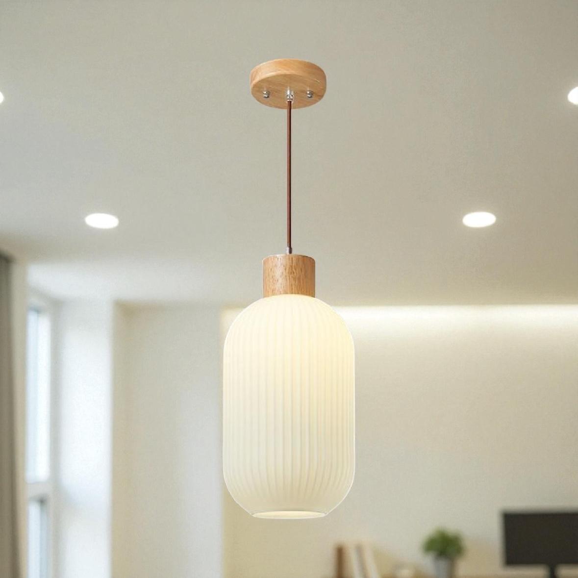 Colgante vidrio y madera - Osaka