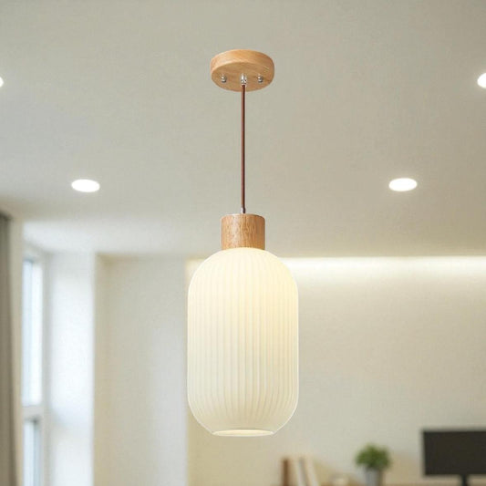 Colgante vidrio y madera - Osaka