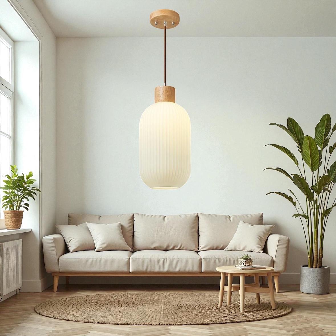 Colgante vidrio y madera - Osaka