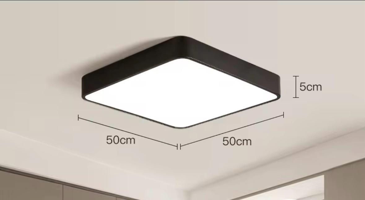 Plafon moderno cuadrado 50 cm con control remoto