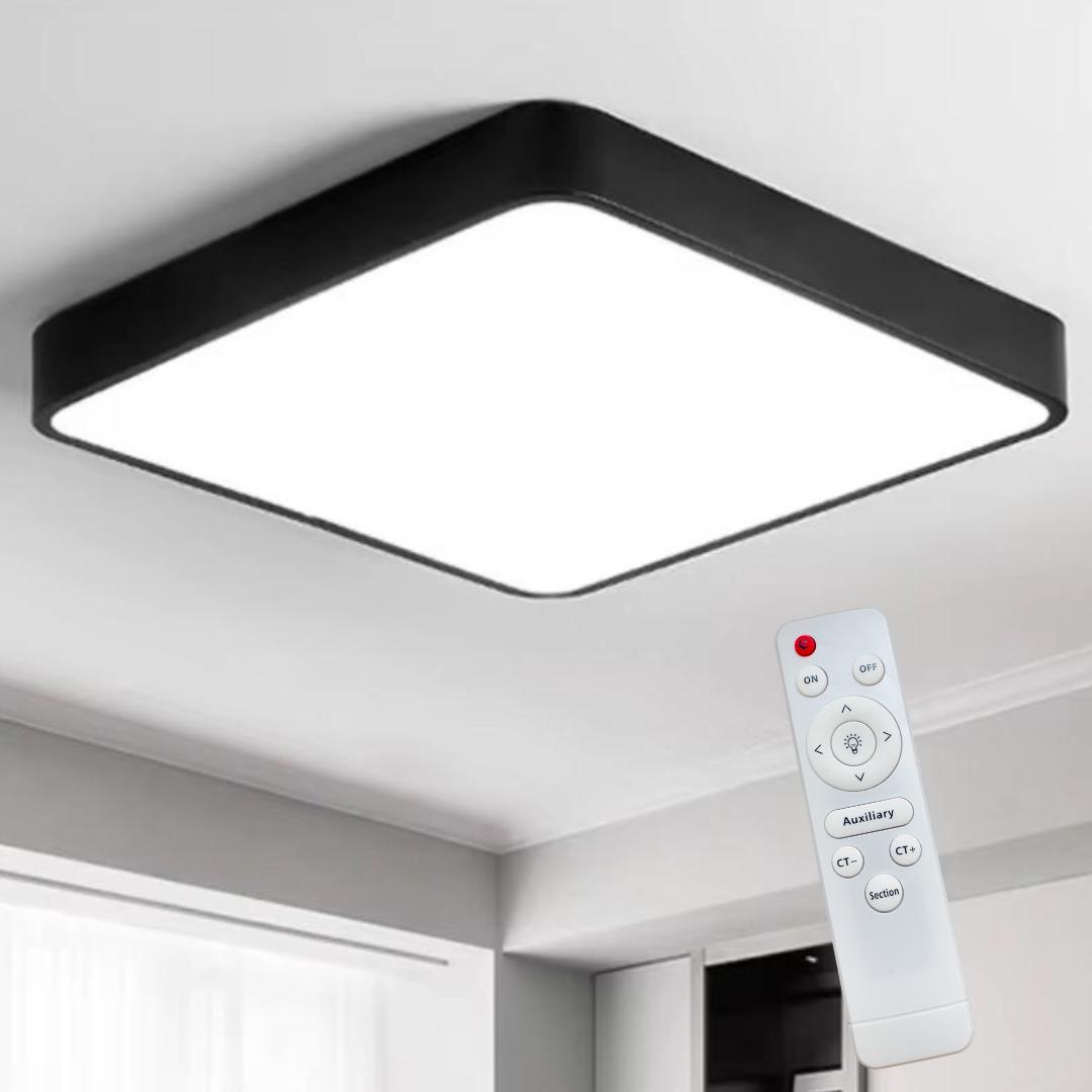 Plafon moderno cuadrado 40 cm con control remoto
