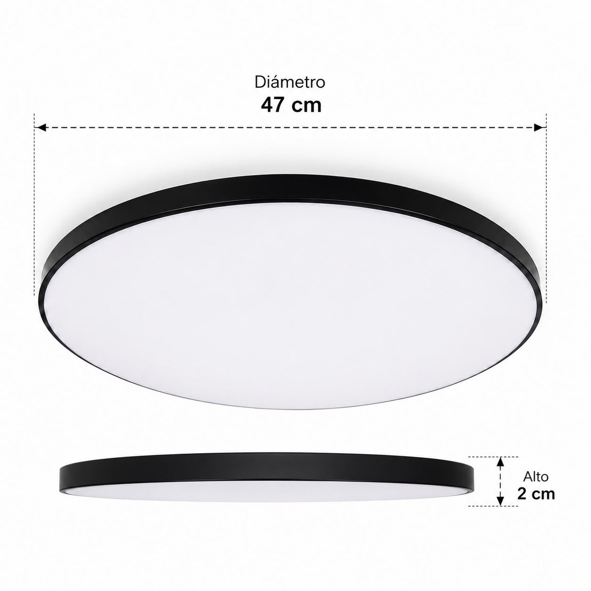 Plafón Led Slim 47x2cm - luz fría